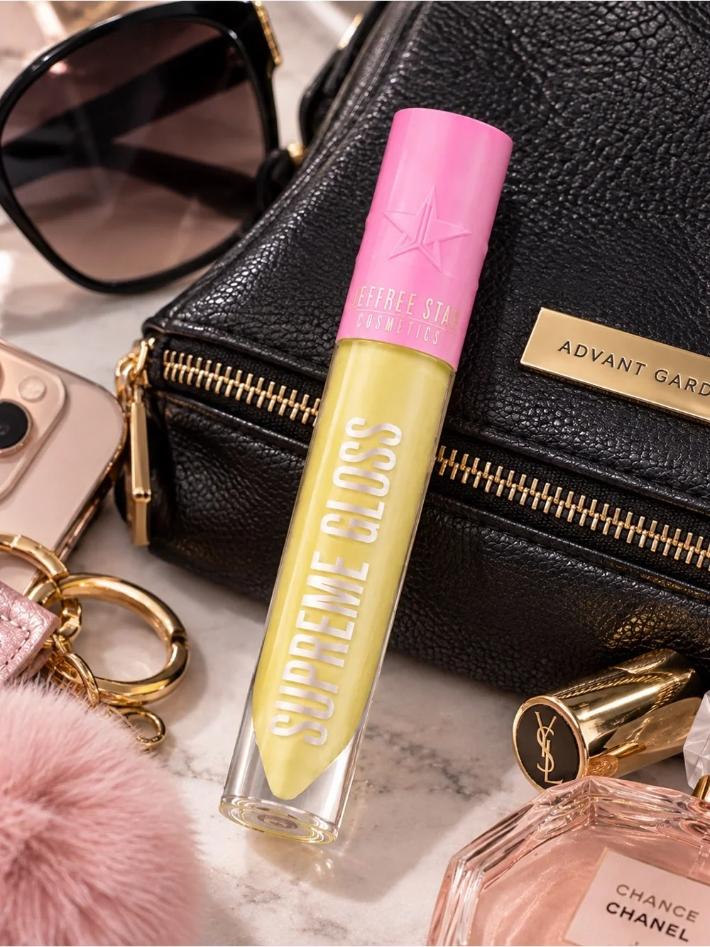 JEFFREE STAR Supreme Gloss Lip Gloss Urethra Pale Yellow Full Size Vegan NIB